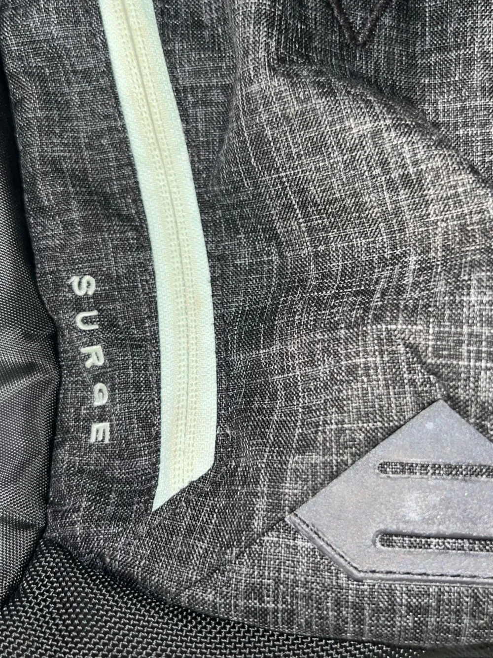 The North Face Black Backpack with Light Gray-Green Accents